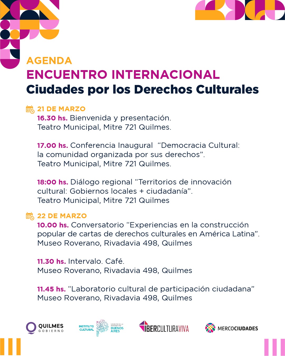  EL MUNICIPIO INVITA AL ENCUENTRO “CIUDADES POR LOS DERECHOS CULTURALES”