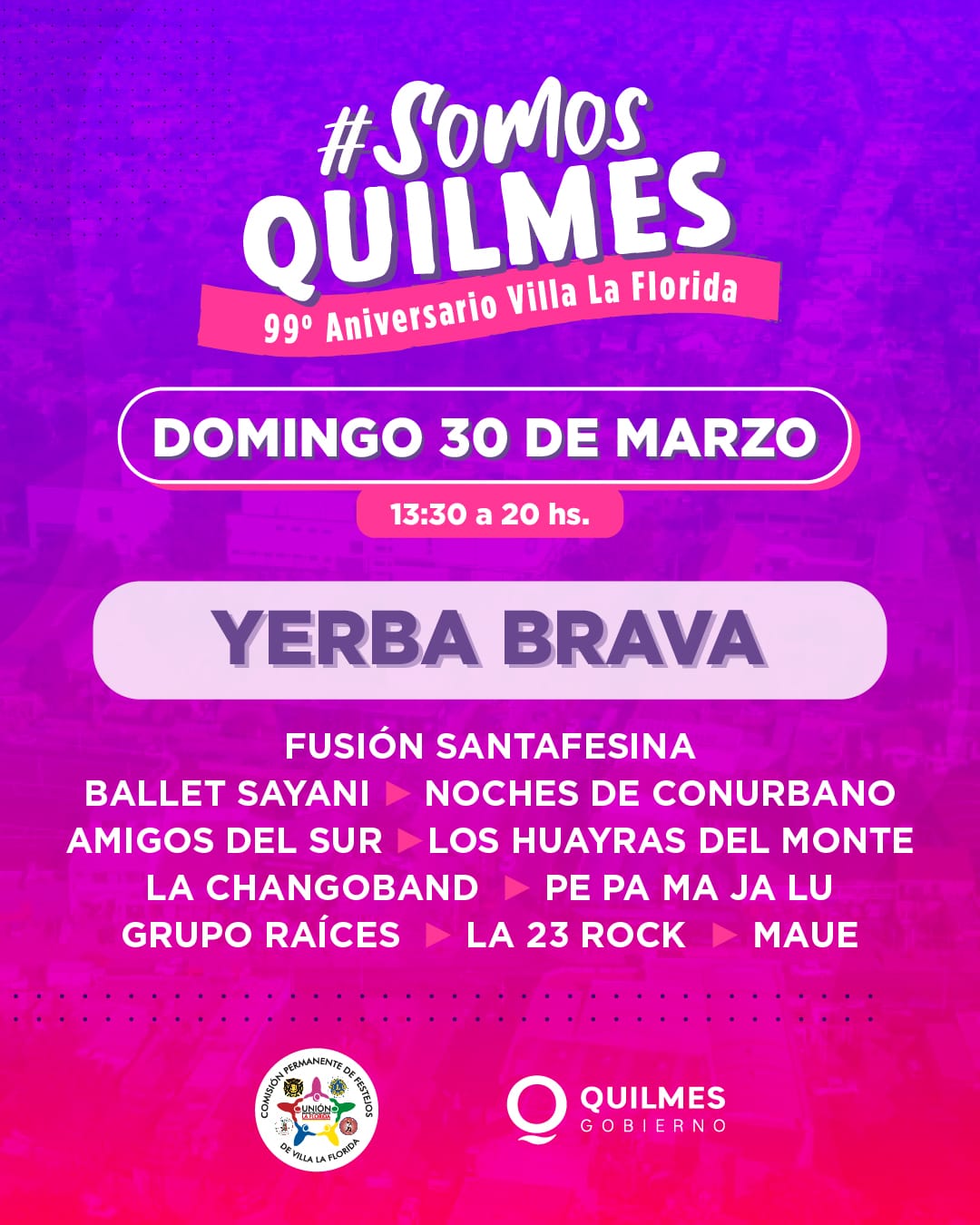 TODO LISTO PARA LOS FESTEJOS POR EL 99º ANIVERSARIO DE VILLA LA FLORIDA  