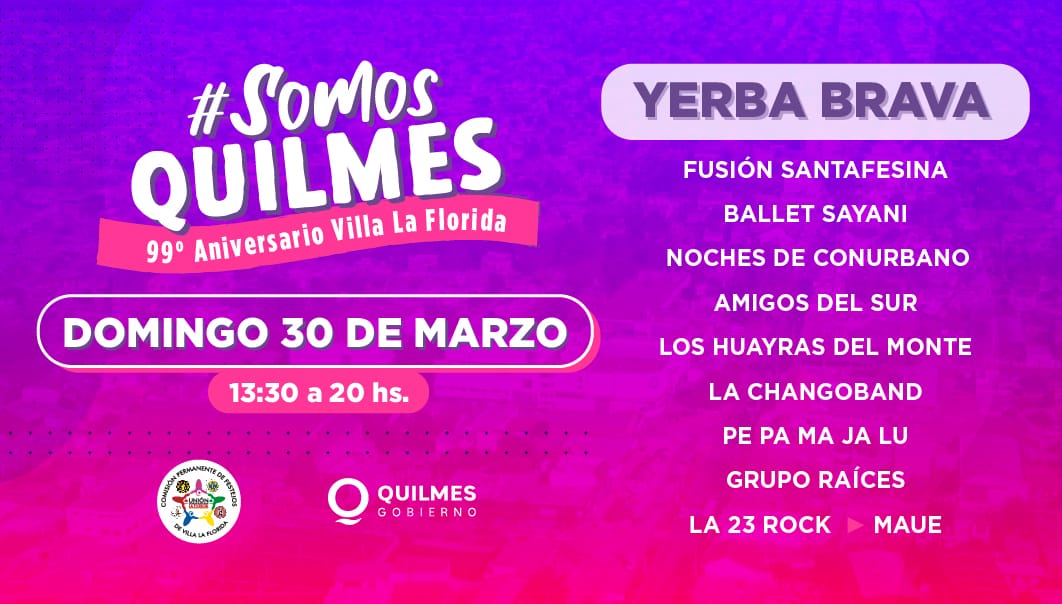 TODO LISTO PARA LOS FESTEJOS POR EL 99º ANIVERSARIO DE VILLA LA FLORIDA  