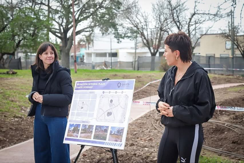 MAYRA SUPERVISÓ LA PUESTA EN VALOR INTEGRAL DE LA PLAZA SANTO DOMINGO