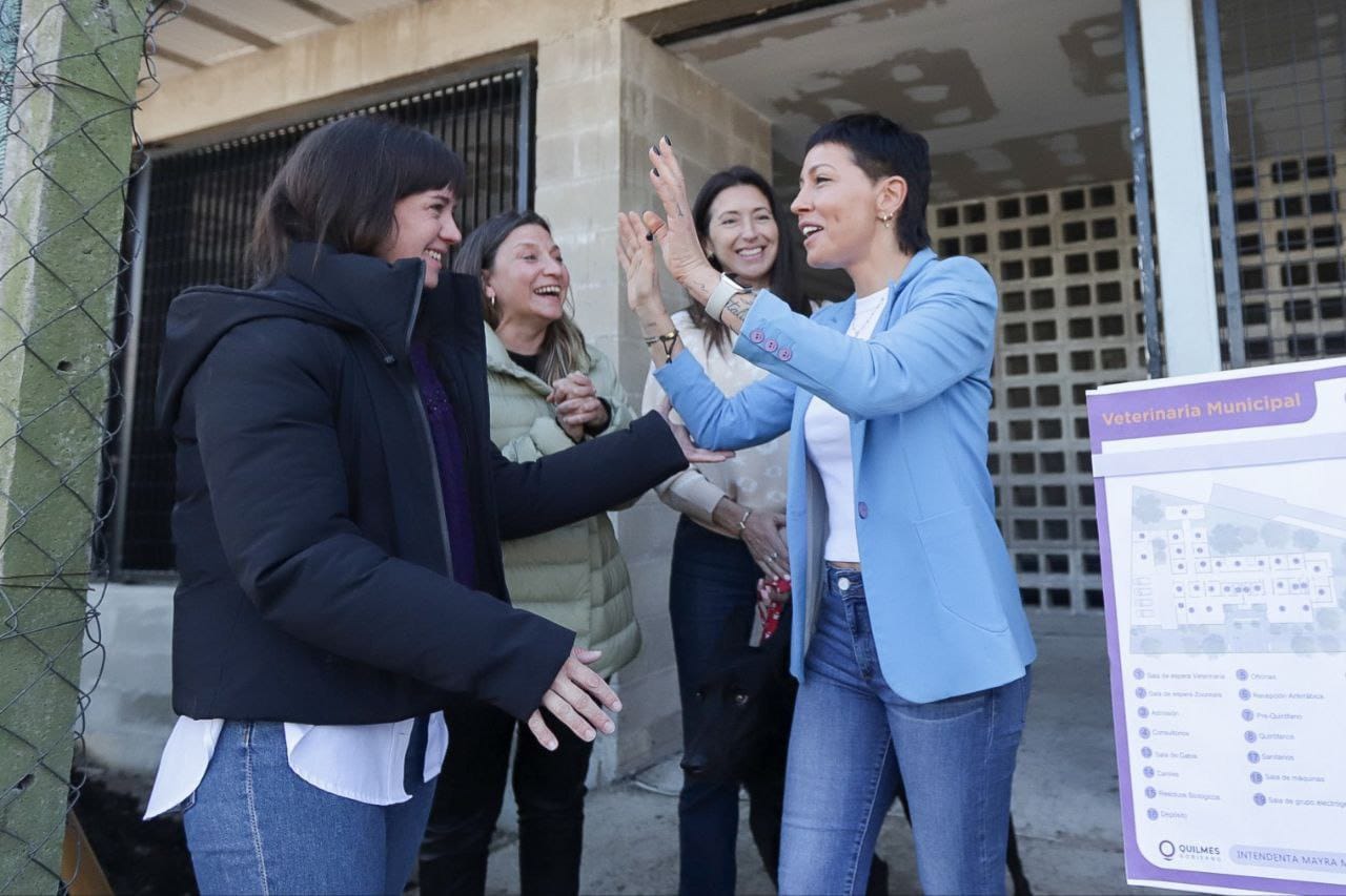 MAYRA RECORRIÓ EL AVANCE DE OBRA DE LA NUEVA VETERINARIA MUNICIPAL