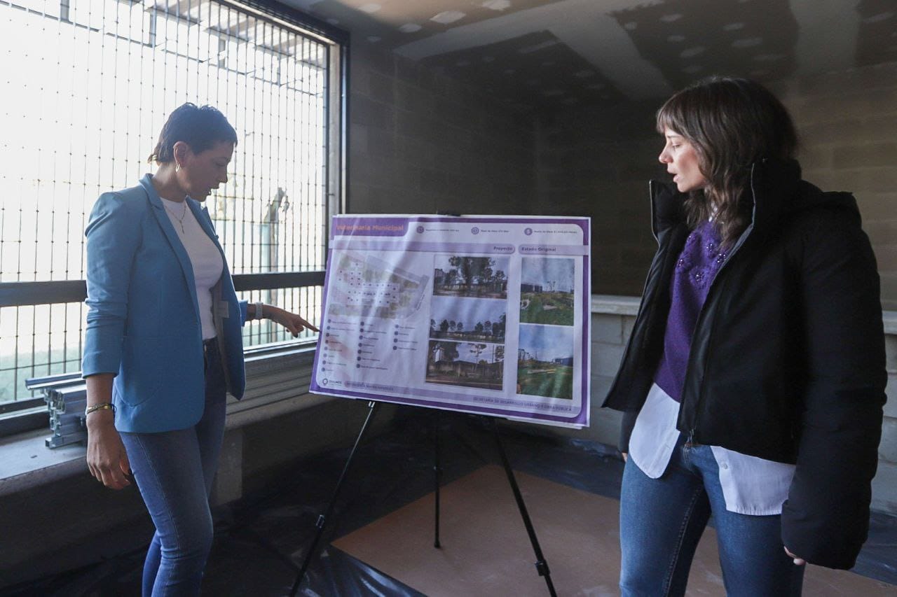 MAYRA RECORRIÓ EL AVANCE DE OBRA DE LA NUEVA VETERINARIA MUNICIPAL