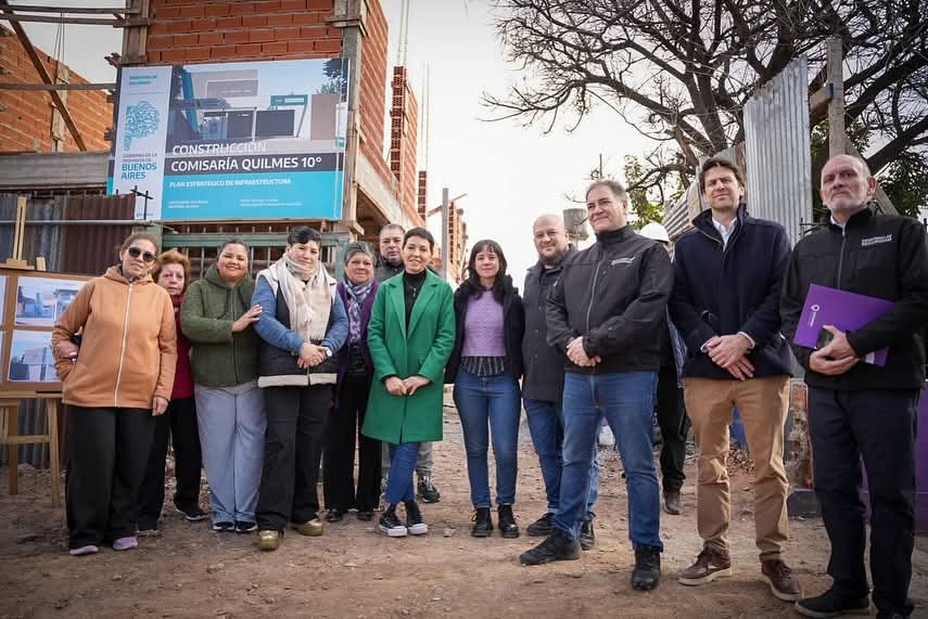 MAYRA Y EL MINISTRO ALONSO RECORRIERON LA OBRA  DE LA NUEVA COMISARÍA 10ª