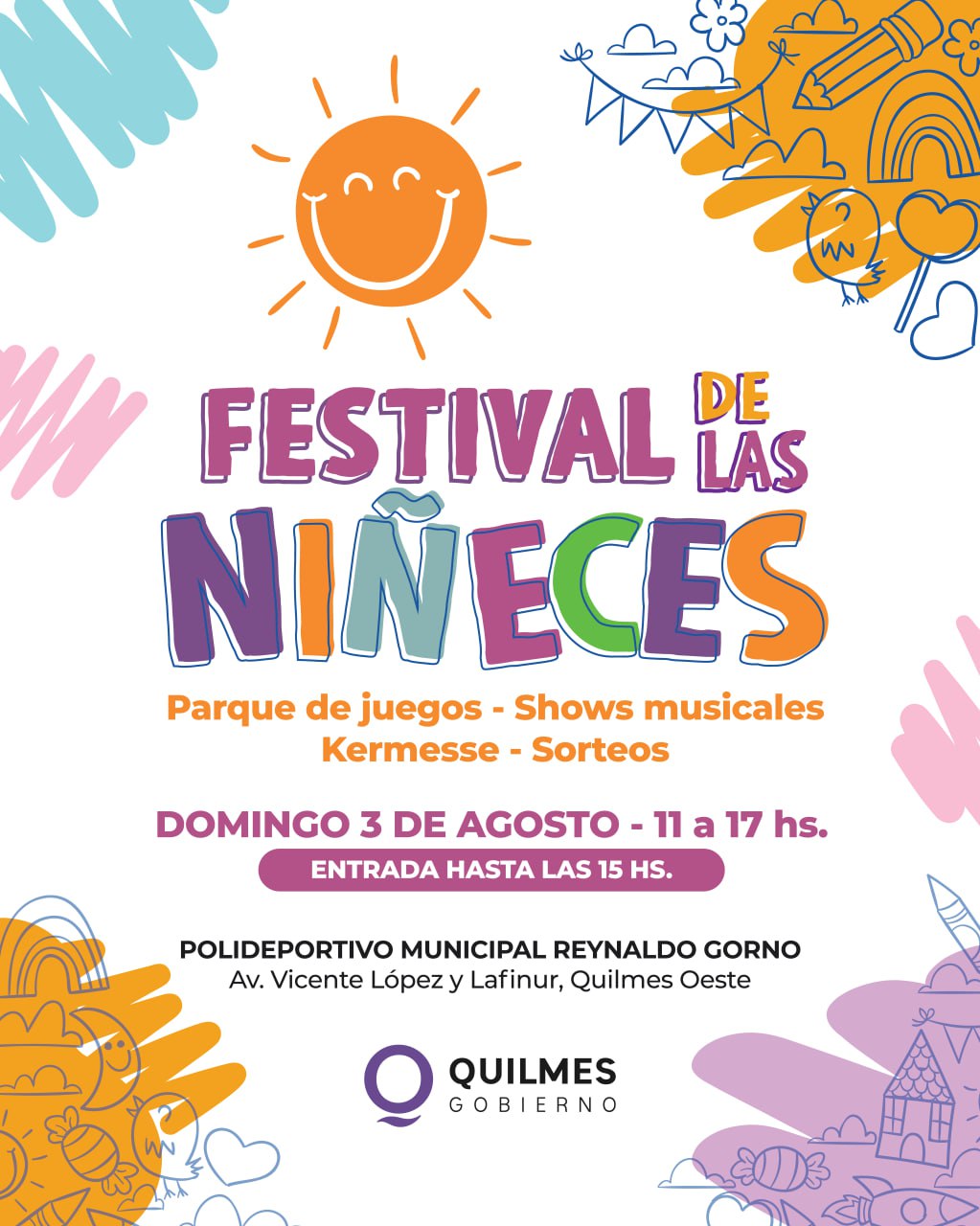 FESTIVAL DE LAS NIÑECES: ESTE DOMINGO 3/8 CON ENTRADA LIBRE Y GRATUITA