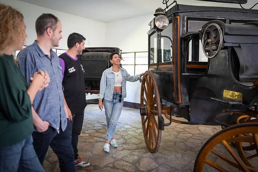 MAYRA RECORRIÓ LA OBRA DEL CASCO HISTÓRICO DEL MUSEO DE TRANSPORTE