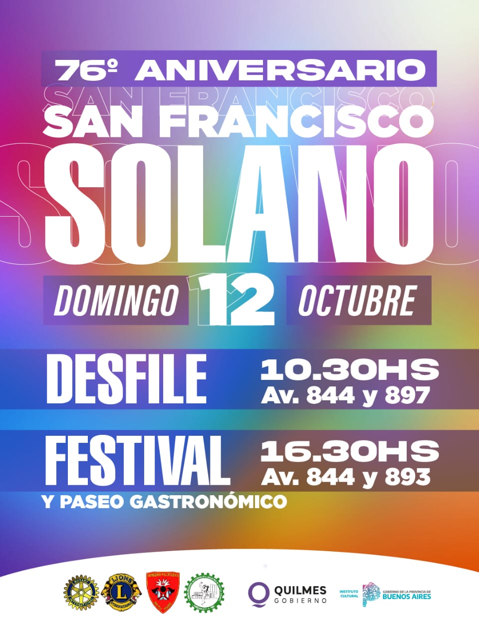 SAN FRANCISCO SOLANO CELEBRA SU 76º ANIVERSARIO 