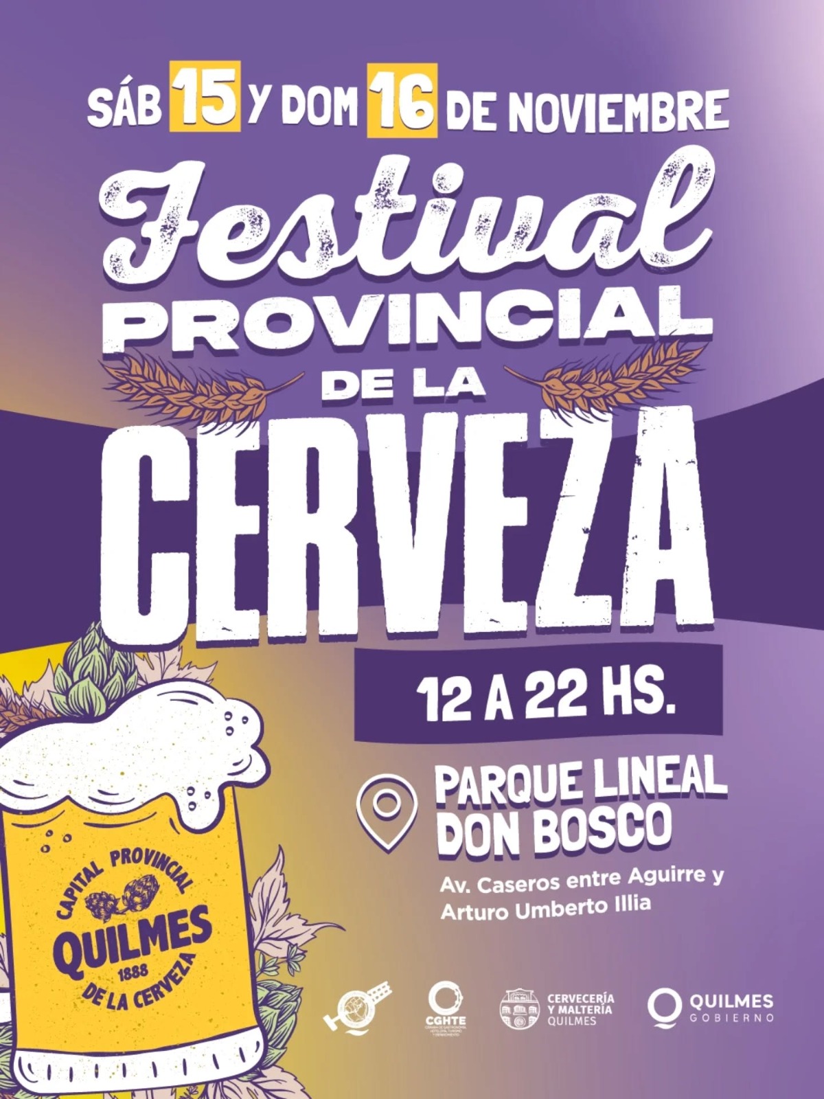 EL MUNICIPIO DE QUILMES INVITA A LOS VECINOS AL FESTIVAL DE LA CERVEZA