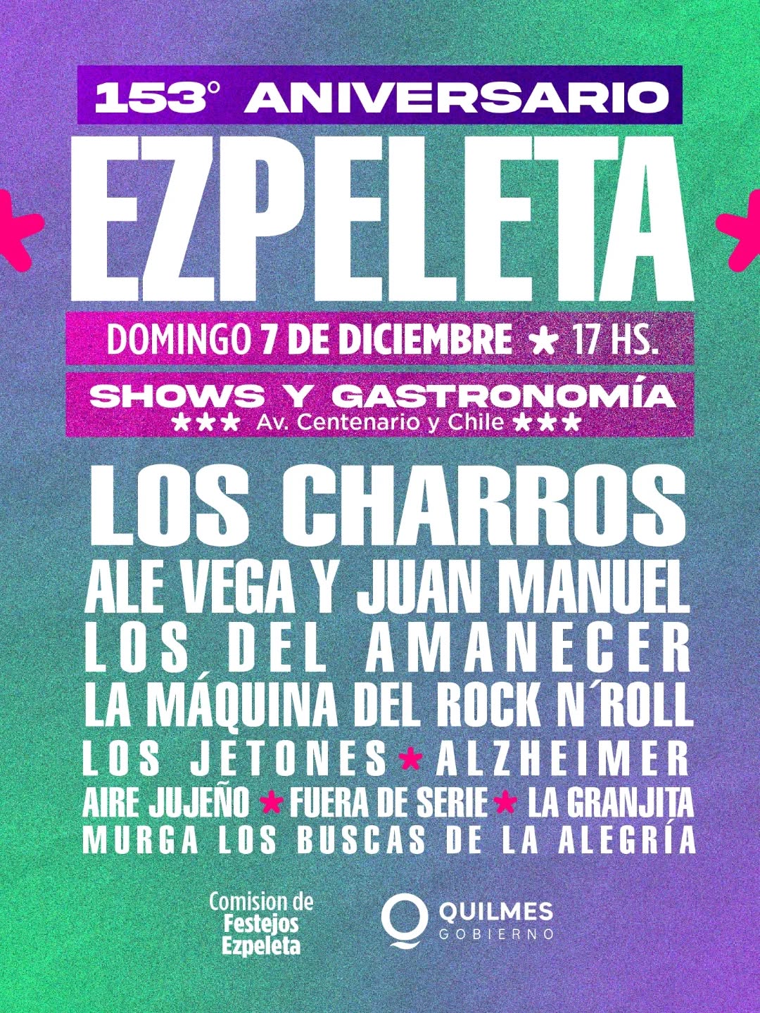 EL 153º ANIVERSARIO DE EZPELETA: CON FERIA GASTRONÓMICA Y LOS CHARROS
