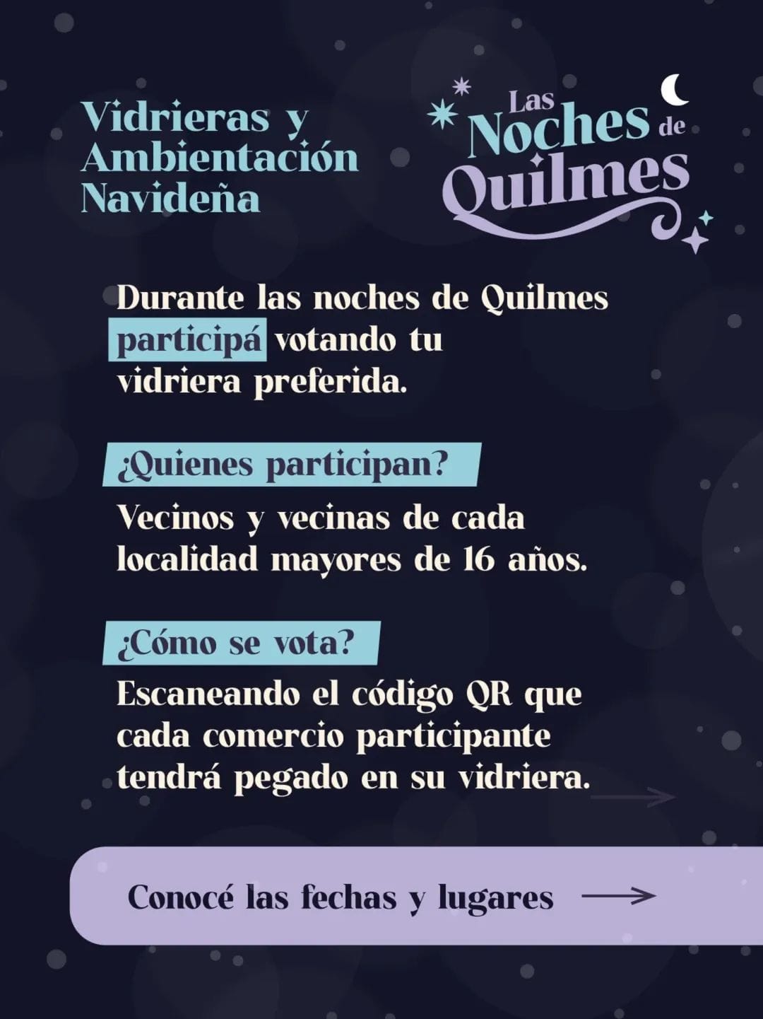 CONCURSO DE VIDRIERAS Y AMBIENTACIÓN NAVIDEÑA, QUILMES SE VISTE DE NAVIDAD