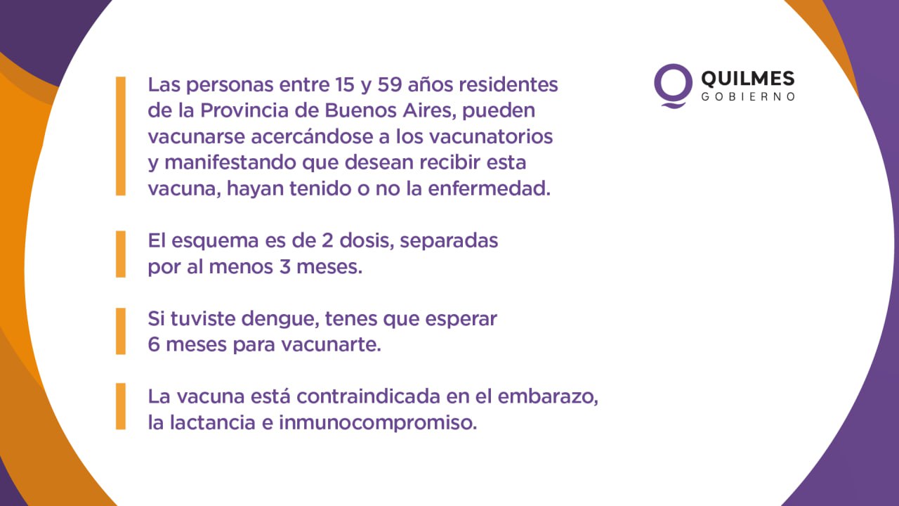 SE AMPLIÓ EL ACCESO A LA VACUNA CONTRA EL DENGUE
