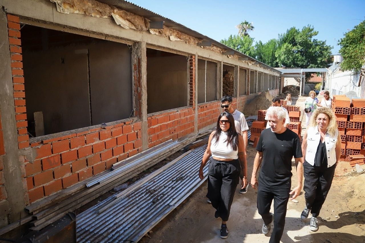 AVANZAN LOS TRABAJOS DE CONSTRUCCIÓN DEL EDIFICIO DE LA SECUNDARIA Nº 8