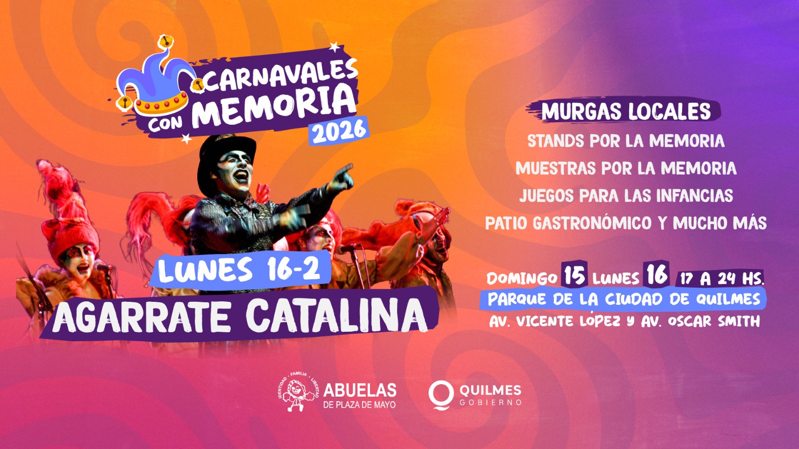  QUILMES CELEBRA LOS “CARNAVALES CON MEMORIA” CON ENTRADA LIBRE Y GRATUITA