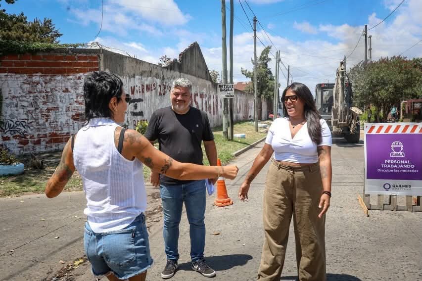 OPERATIVOS DE BACHEO EN HORMIGÓN: MAYRA Y EVA MIERI RECORRIERON LA OBRA