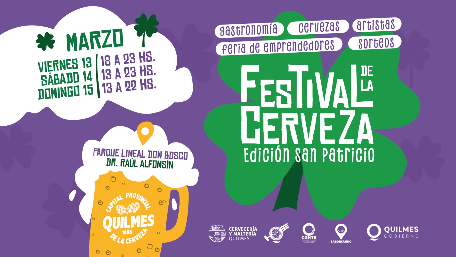  FESTIVAL DE LA CERVEZA SAN PATRICIO EN EL PARQUE LINEAL DE DON BOSCO
