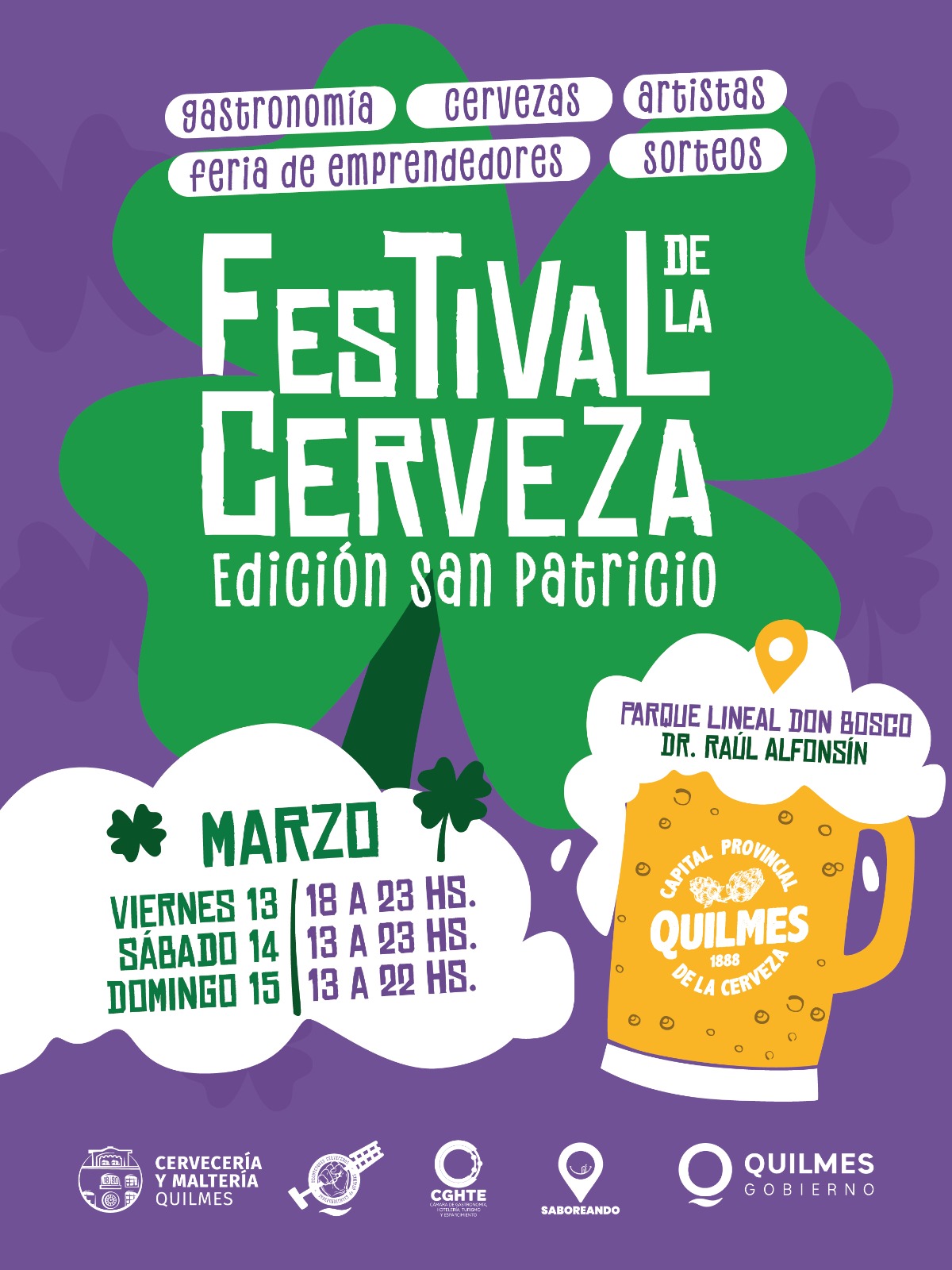  FESTIVAL DE LA CERVEZA SAN PATRICIO EN EL PARQUE LINEAL DE DON BOSCO